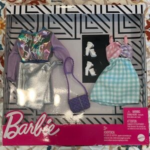 Barbie Holographic Jacket and Silver Skirt Set